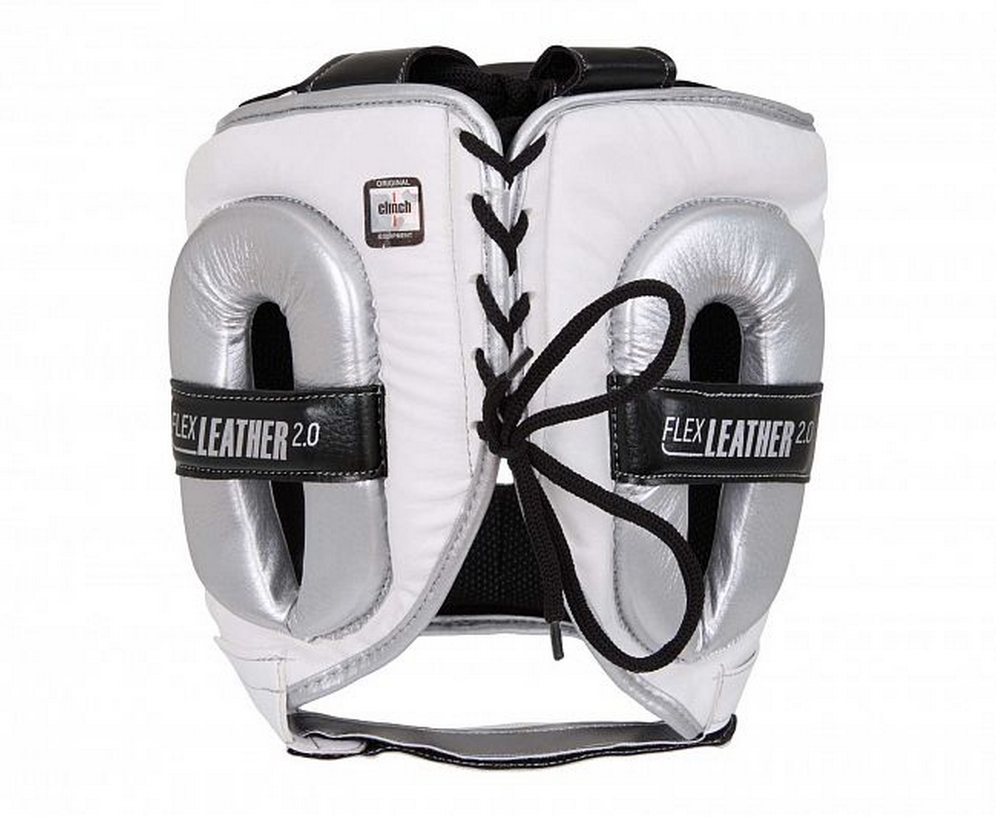 Шлем для единоборств с бампером Clinch Face Guard C149 бело-серебристый
