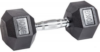 Гантель гексагональная обрезиненная Profi-Fit 10 кг