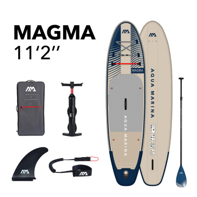 SUP-доска 340х84х15см, насос, весло, лиш, киль, ремнабор, сумка, до 150кг Aqua Marina Magma BT-23MAP