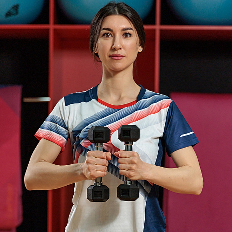 Гантель шестигранная обрезиненная Harper Gym NT162