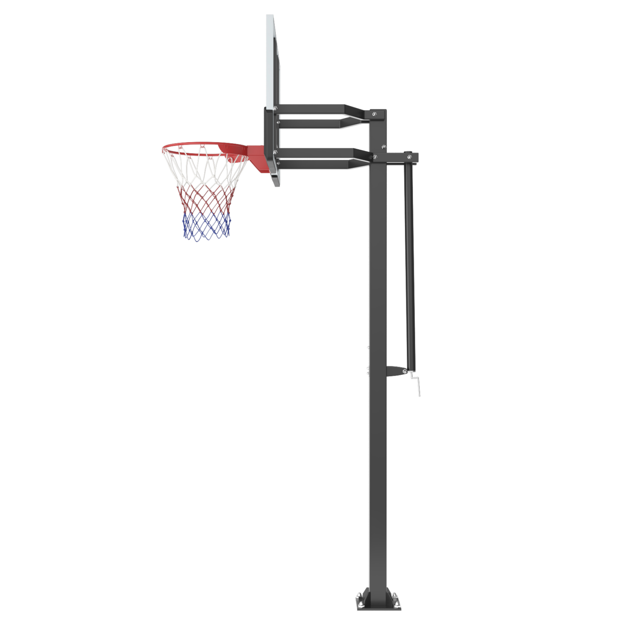 Баскетбольная стойка стационарная 54"x32" R45 H230-305см Unix Line B-Stand-TG BSTSSTPR305_54TGBK