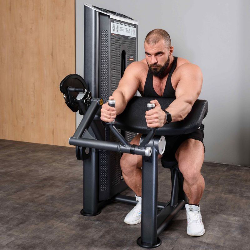 Трицепс-машина сидя DHZ U2028 наклонная парта | Premium Fitness