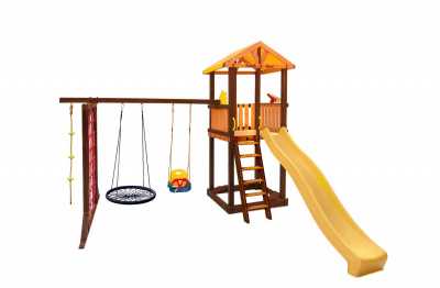 Игровой комплекс Perfetto Sport Pitigliano-9 + качели Паутина
