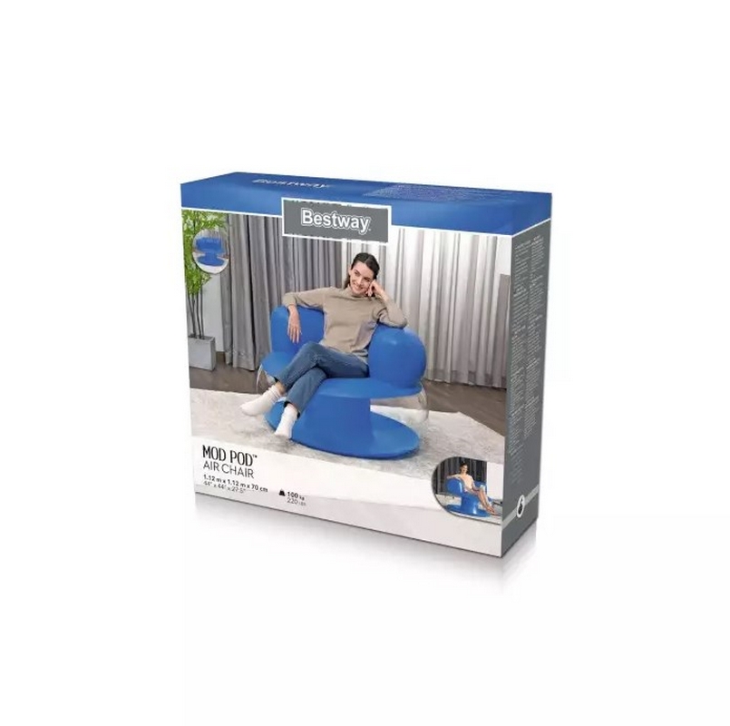 Надувно кресло 112x112x70см Bestway Mod Pod Air Chair 75138 2 цвета