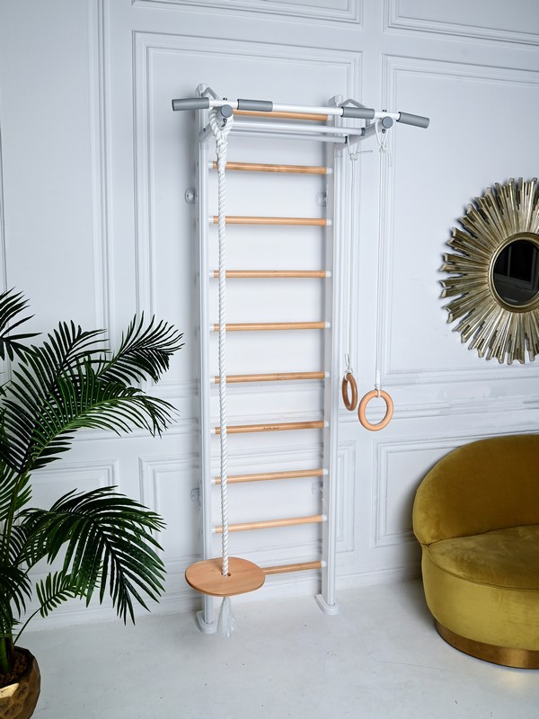 Детский спортивный комплекс Perfetto Sport "Scala in legno" bianco-naturale PS-112