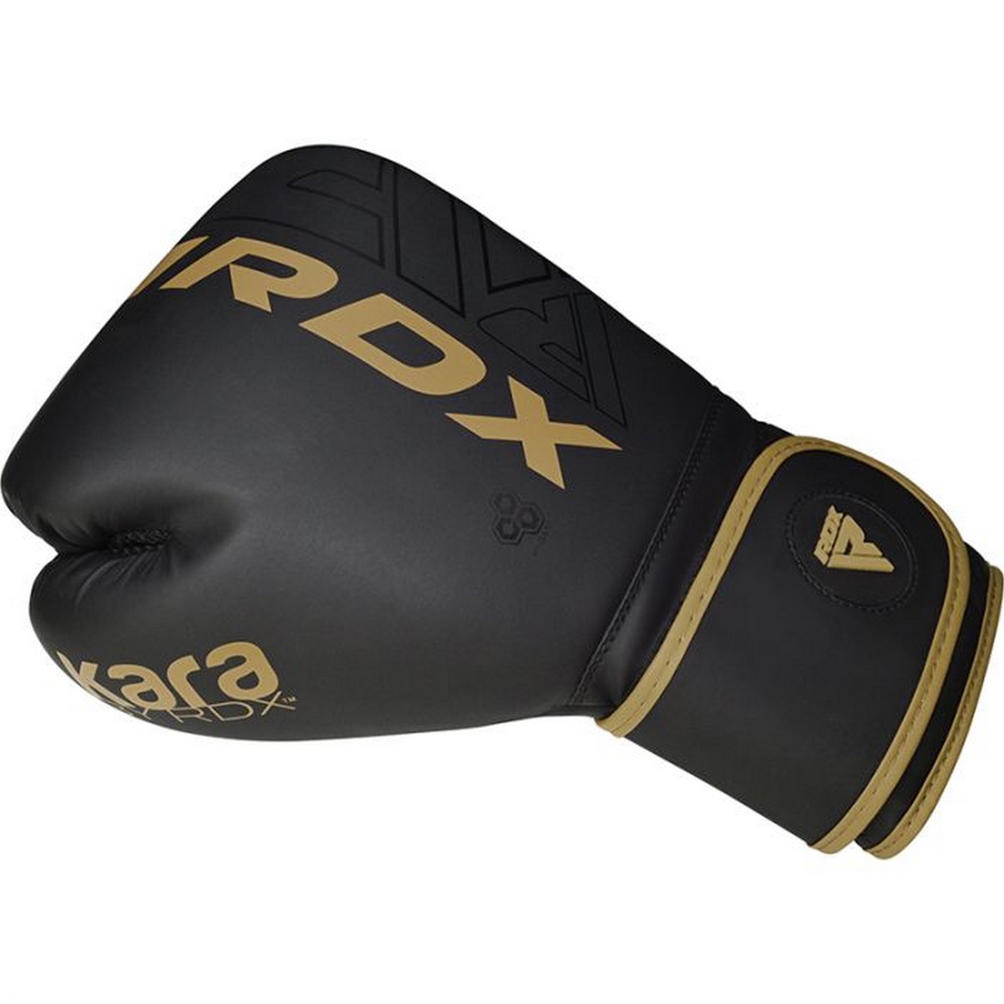 Перчатки тренировочные RDX BGR-F6MGL-12OZ черный\золотой матовый