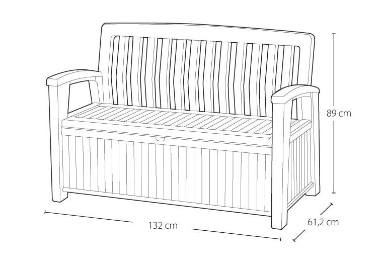 Скамья садовая белая Patio Bench