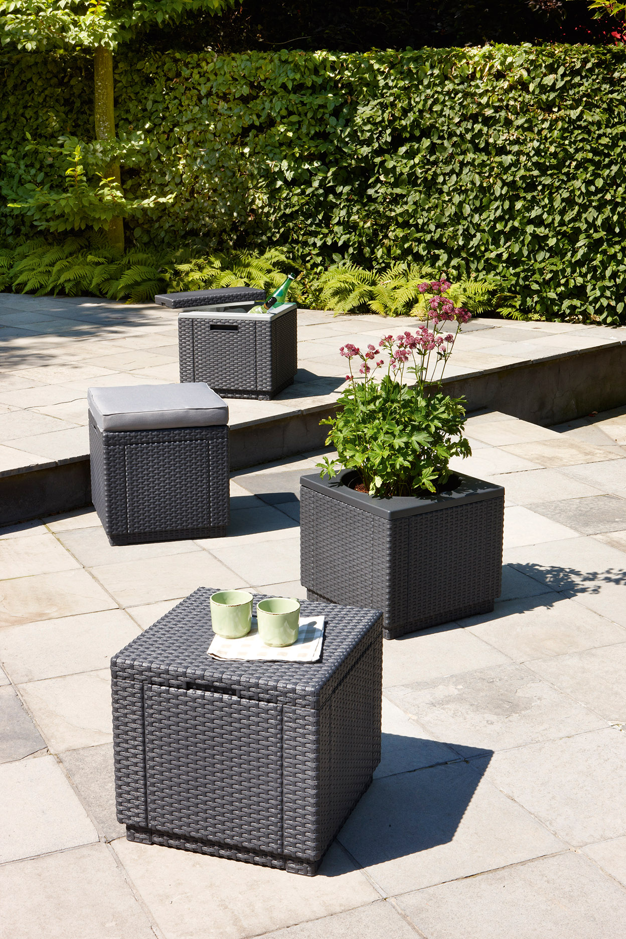 Пуфик Куб с подушкой, графит Cube with cushion