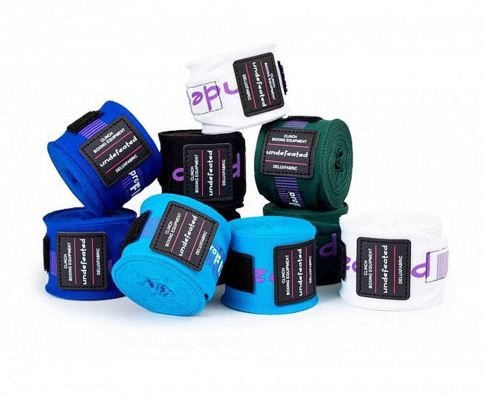 Бинты боксерские, длина 3,5 м Clinch Boxing Hand Wrap Undefeated C240 темно-зеленый