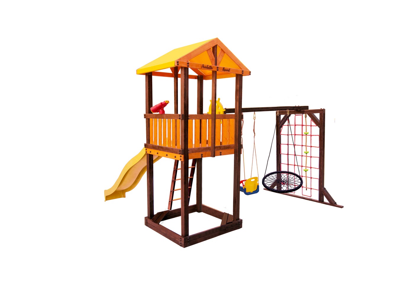 Игровой комплекс Perfetto Sport Pitigliano-9 + качели Паутина
