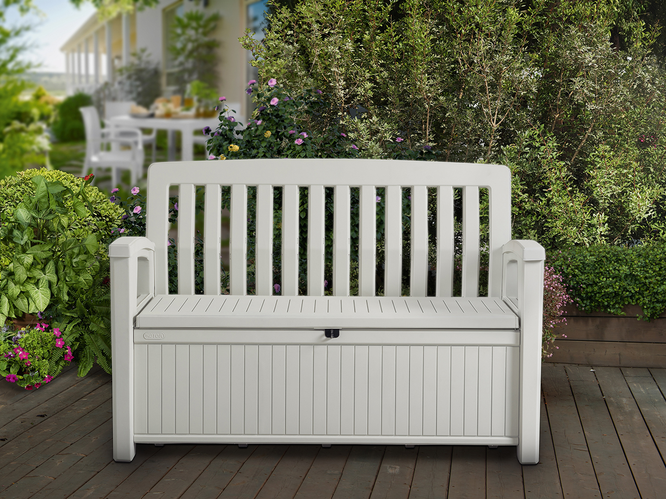 Скамья садовая белая Patio Bench