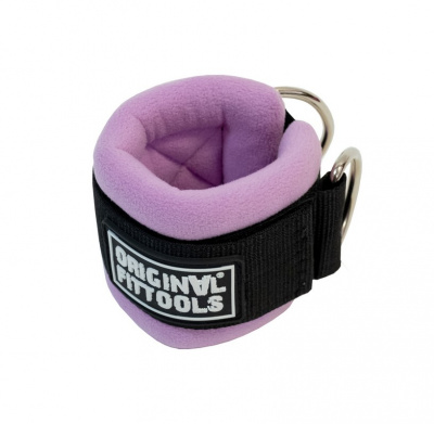 Ремень для тренировки мышц рук регулируемый Original Fit.Tools FT-AS03-D-PP фиолетовый (D-кольцо) | Premium Fitness