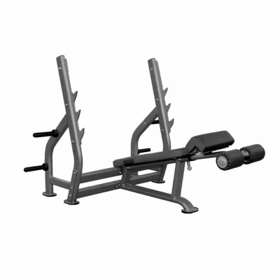 Олимпийская скамья с отрицательным наклоном, со стойками Impulse IT7016 | Premium Fitness