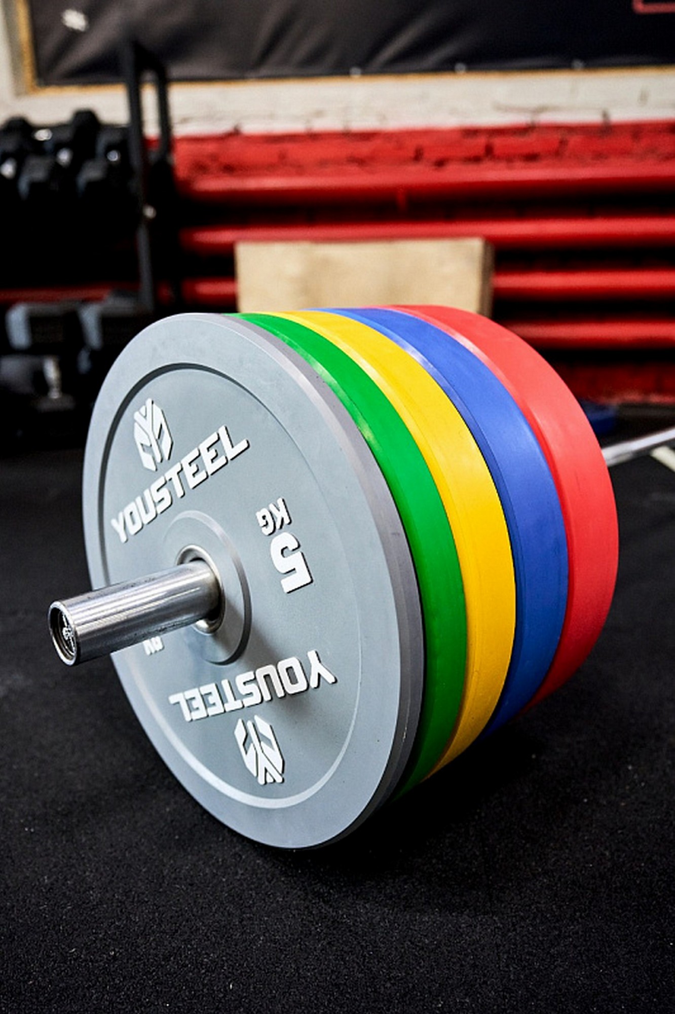 Диск 15кг YouSteel EVO Bumper Plate желтый