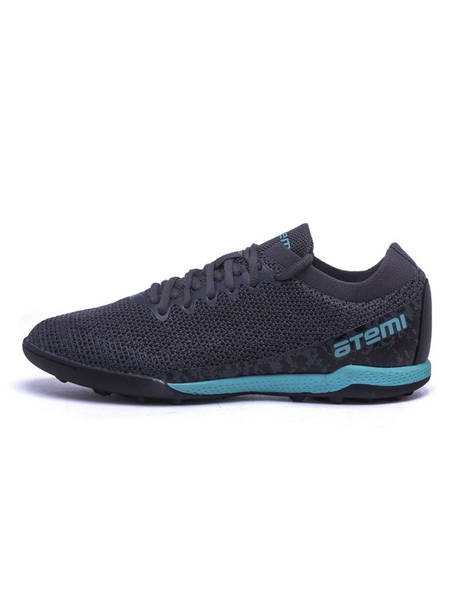 Бутсы футбольные Atemi TURF JUNIOR SBA-003 серый\бирюзовый