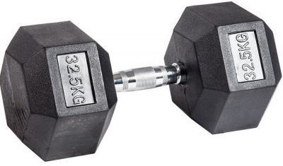 Гантель гексагональная обрезиненная Profi-Fit 32,5 кг