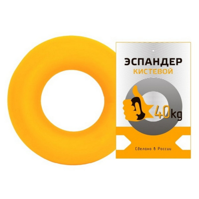 Эспандер Sportex кистевой Fortius, кольцо 40 кг (желтый)
