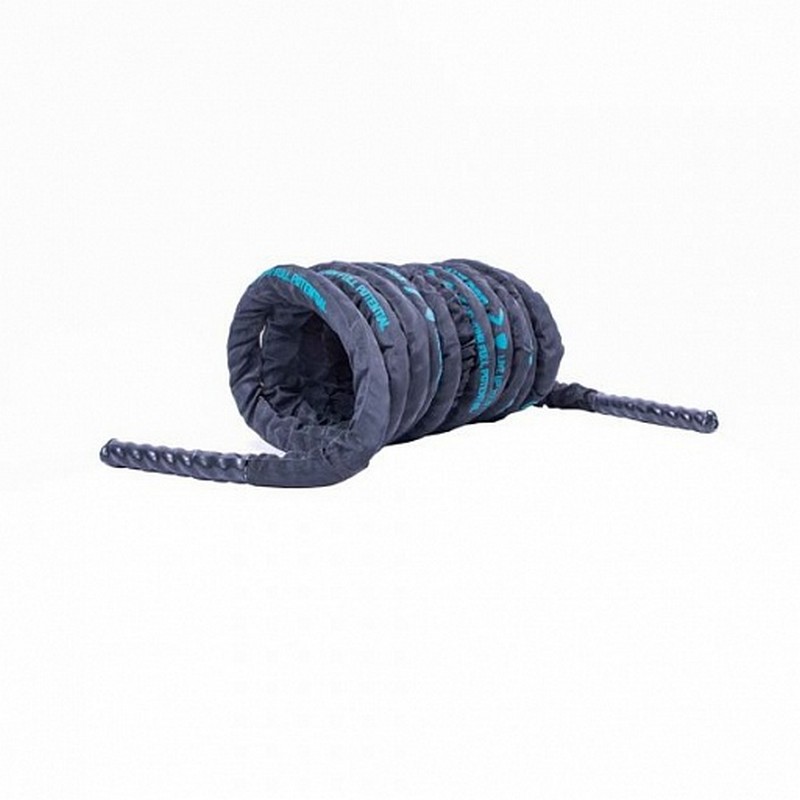 Канат тренировочный в рукаве Live Pro Covered Battle Rope LP8172-S2 5 см х 9 м, черный\синий