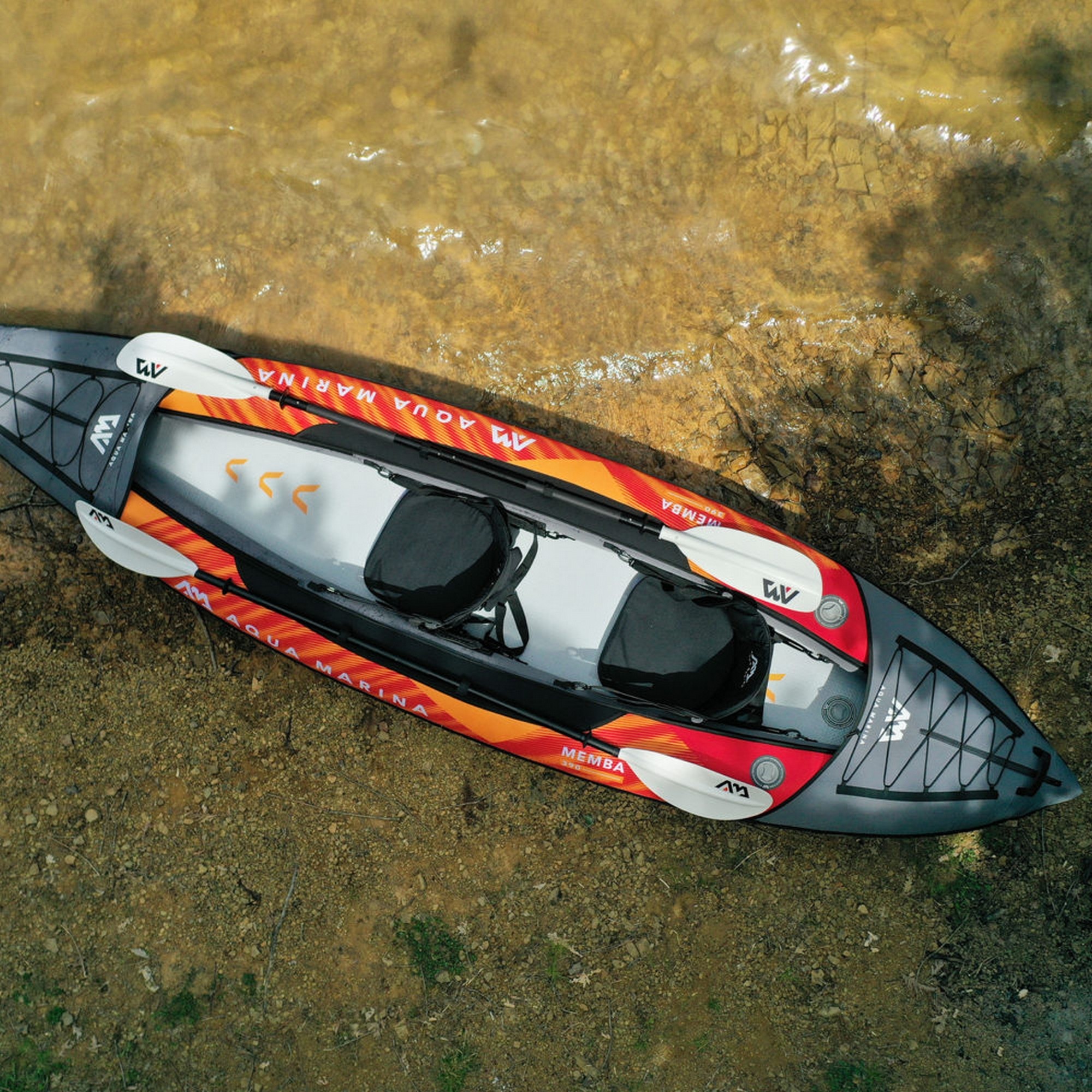 Надувной каяк 390x90см, весла, сиденья, киль, сумка, до 180кг Aqua Marina Memba-390 ME-390
