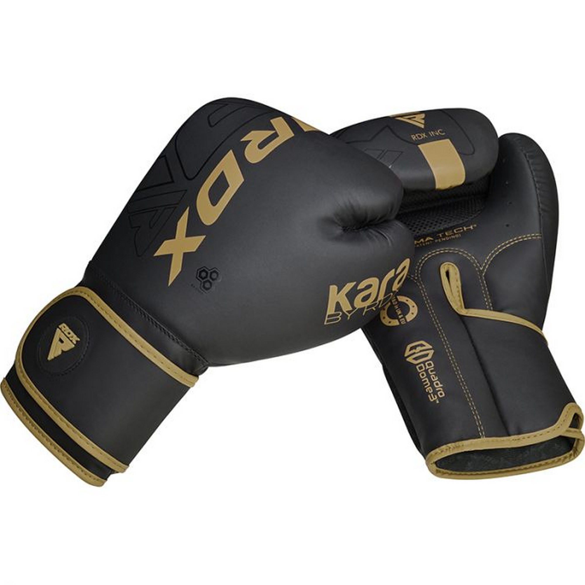 Перчатки тренировочные RDX BGR-F6MGL-12OZ черный\золотой матовый