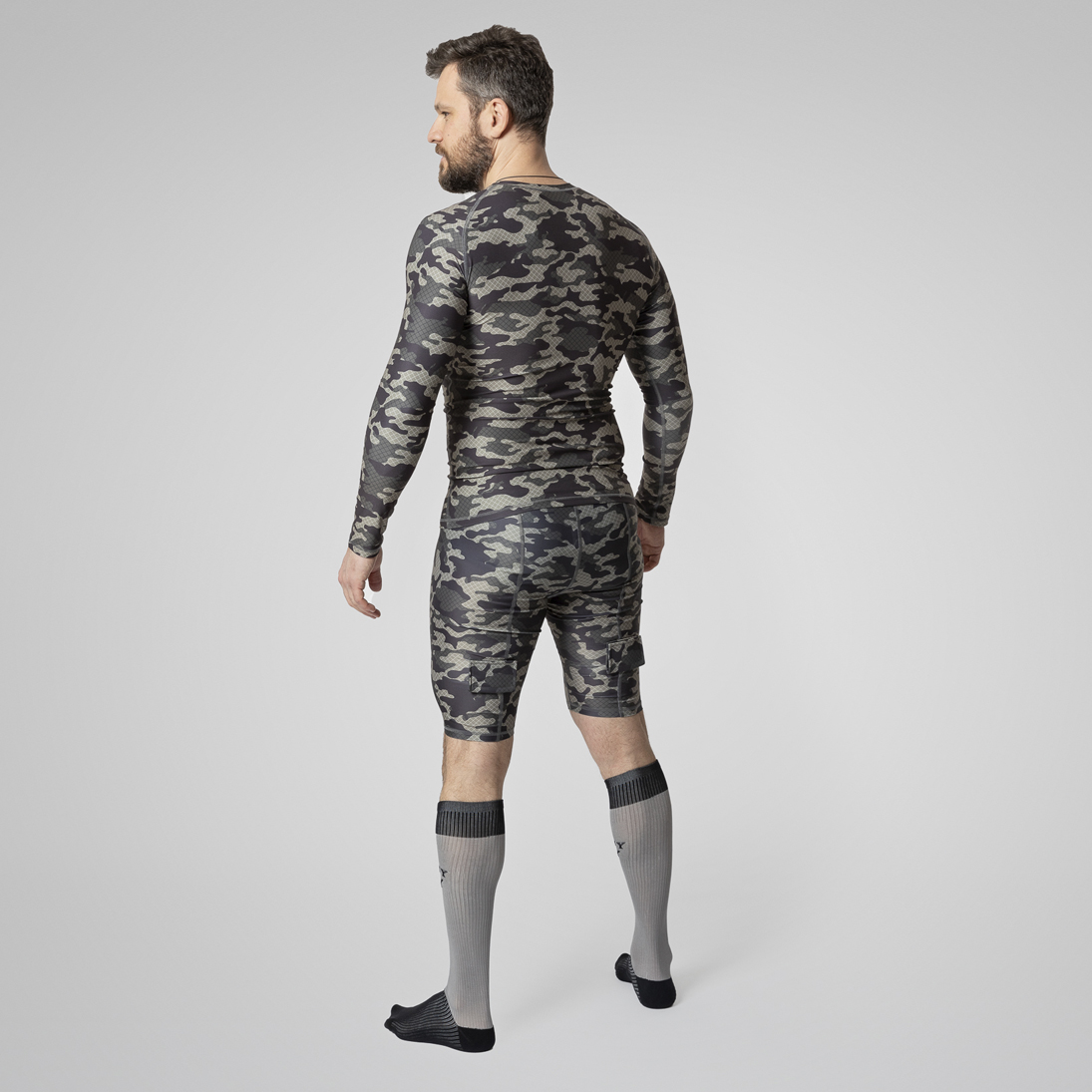 Рашгард хоккейный Mad Guy Camo-Line JR net\коричневый
