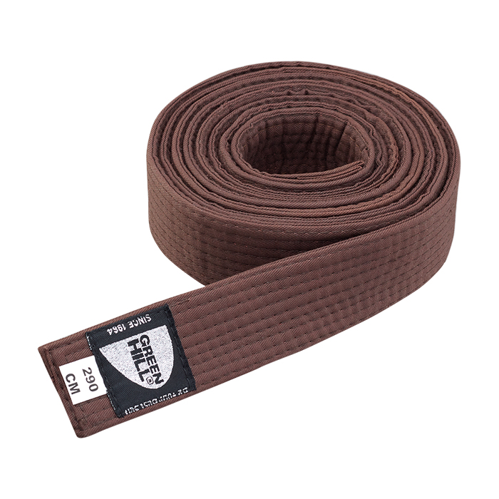 Пояс Дзюдо одобренный IJF Green Hill JBI-10338 250 см, коричневый