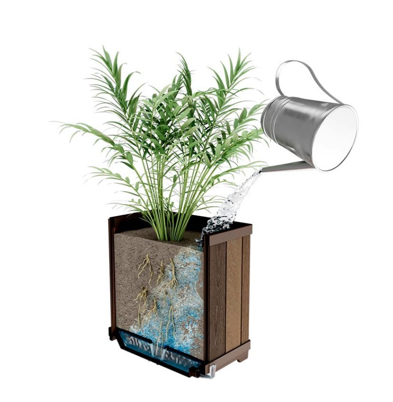 Кашпо-Грядка высокая (DECO CONIC PLANTER TALL), коричневый