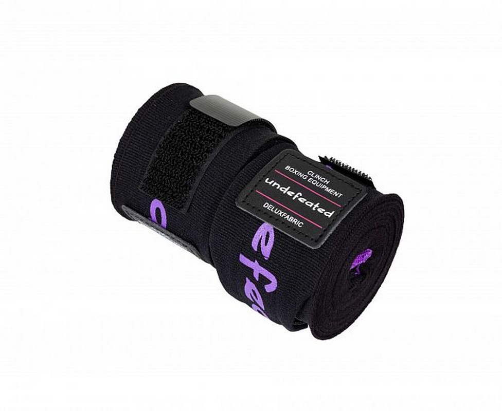 Бинты боксерские, длина 4,5 м Clinch Boxing Hand Wrap Undefeated C240 черный