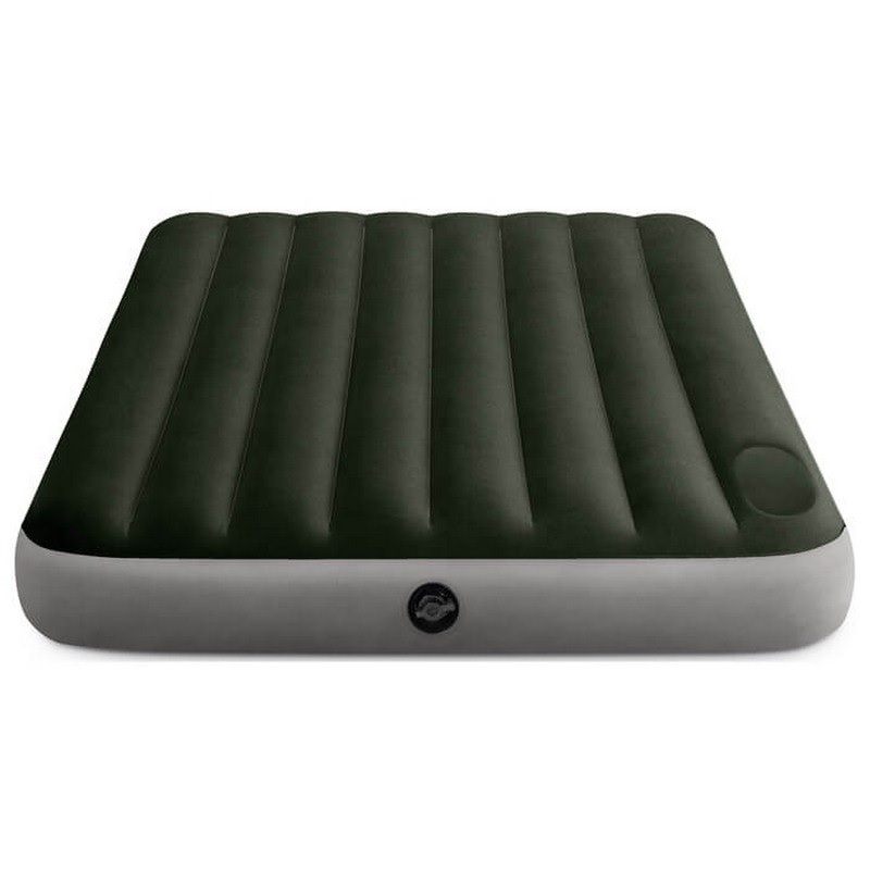 Надувной матрас Intex Downy Airbed Fiber-Tech 137х191х25 см, со встроенным ножным насосом 64762
