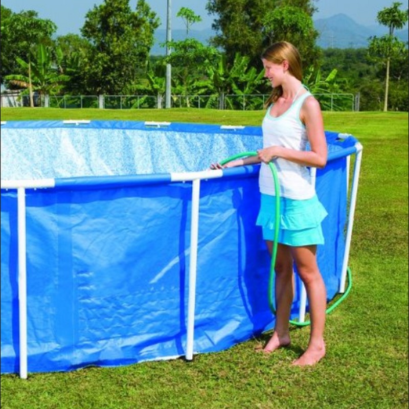 Каркасный бассейн круглый 366x122см SummerEscapes Polygroup P20-1248-B фильтр-насос