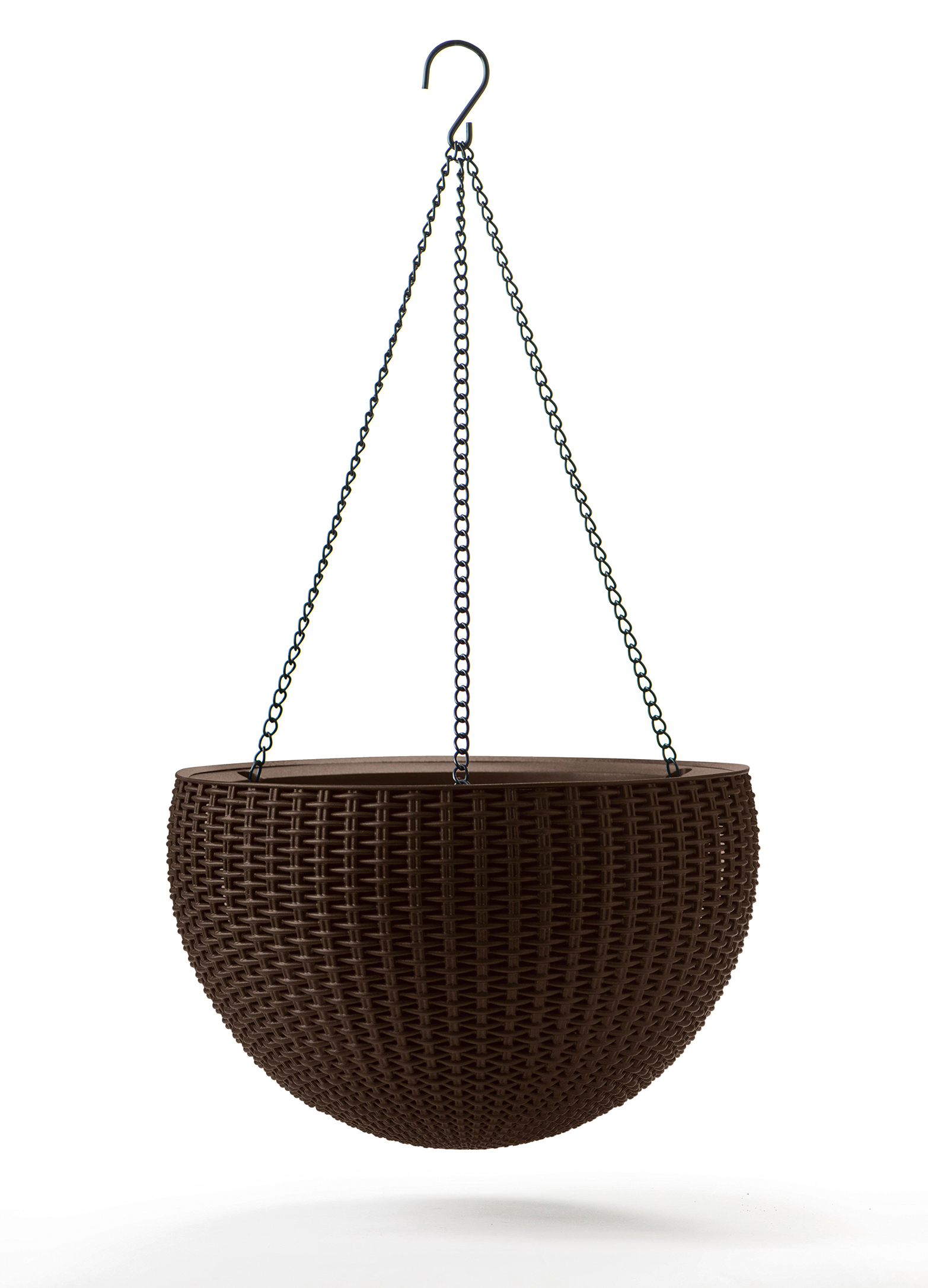 Подвесное кашпо, цвет графит Keter Rattan Hanging