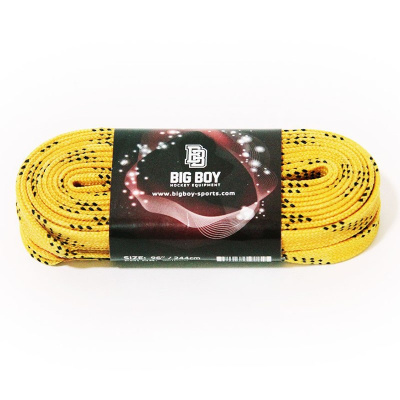 Шнурки для коньков, полиэстер, 244см Big Boy Comfort Line с пропиткой BB-LACES-CL-2445YL желтый