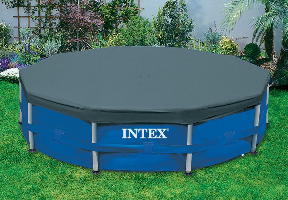 Тент для круглого каркасного бассейна 457х457см intex 28032