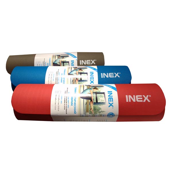 Гимнастический коврик Inex IN\RP-NBRM140\14-GY-RP, 140x0x1, серый