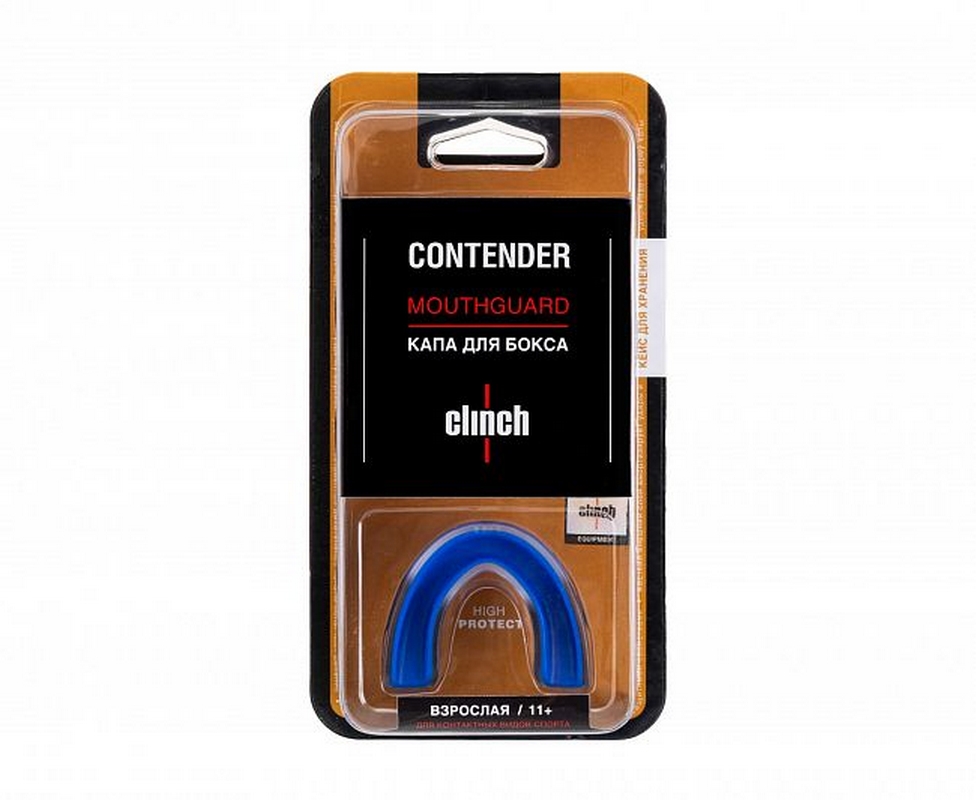 Капа одночелюстная Clinch Contender Triple Layer Mouthguard C513 сине-черный