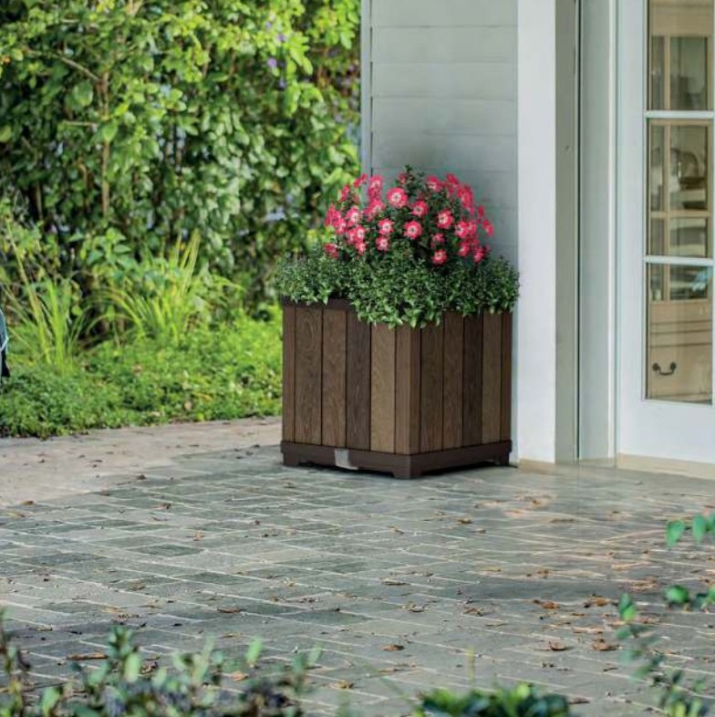 Кашпо-грядка прямоугольное, темный кофе DECO RECTANGLE PLANTER