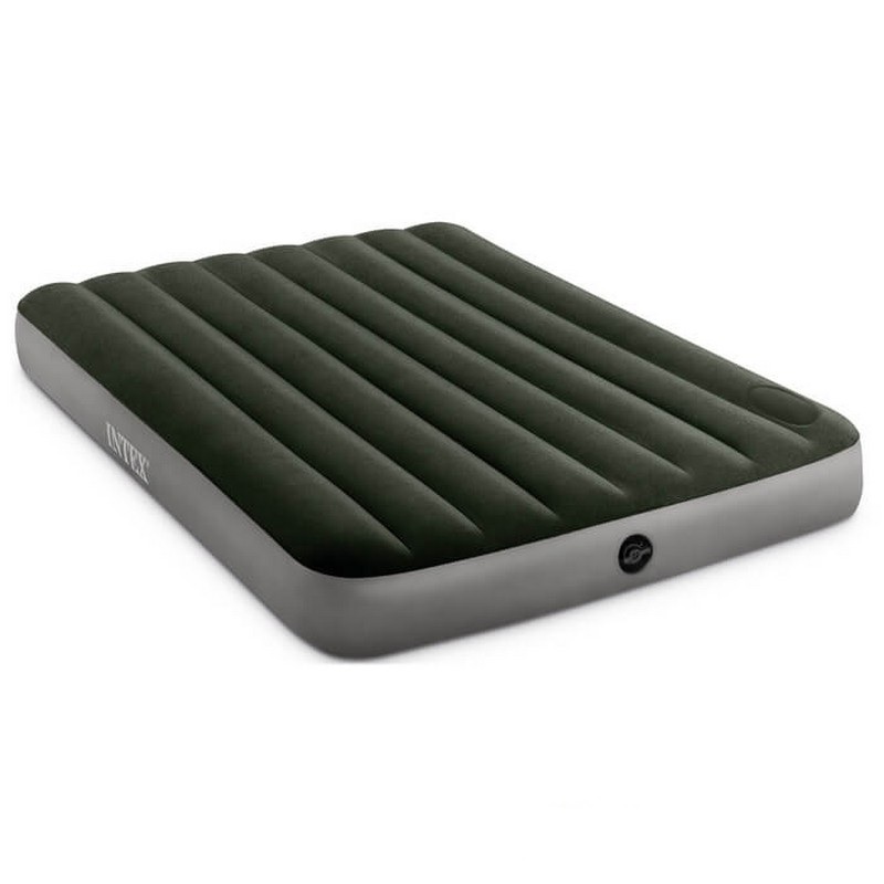 Надувной матрас Intex Downy Airbed Fiber-Tech 137х191х25 см, со встроенным ножным насосом 64762