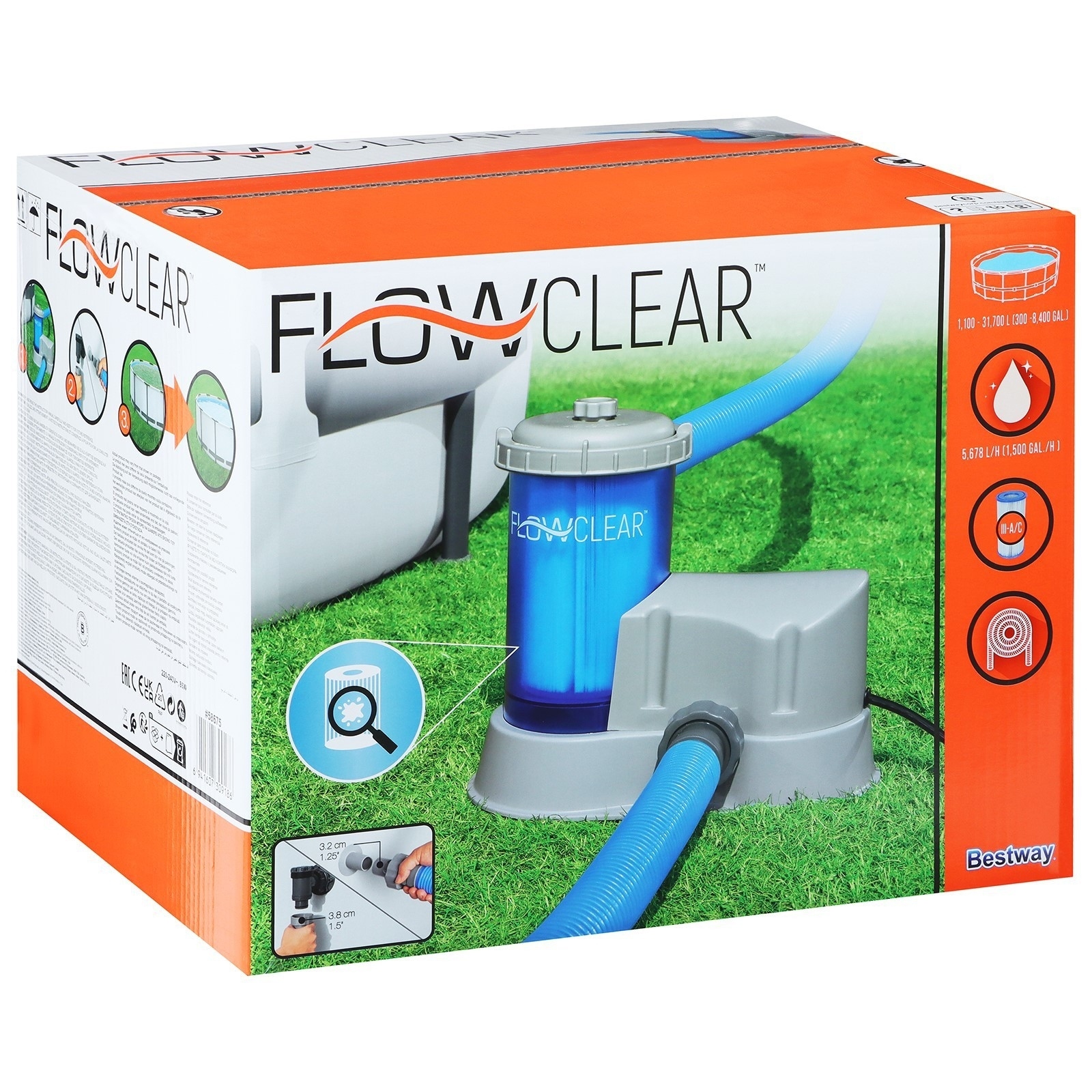Фильтр-насос 5.678 куб.м/ч Bestway 58675