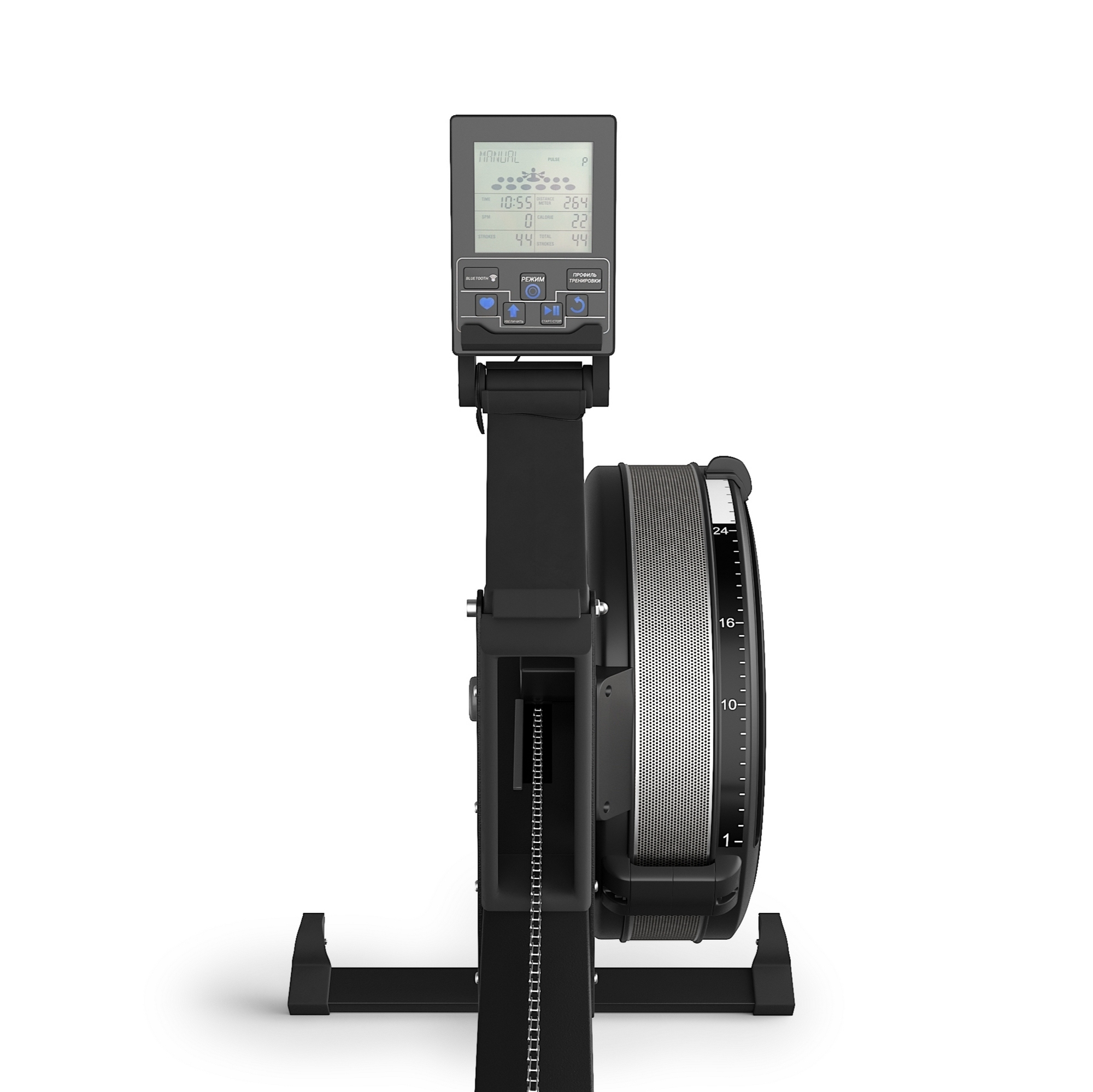 Гребной тренажер UnixFit PRO Air Magnetic Rower-X Black RMAMRXB