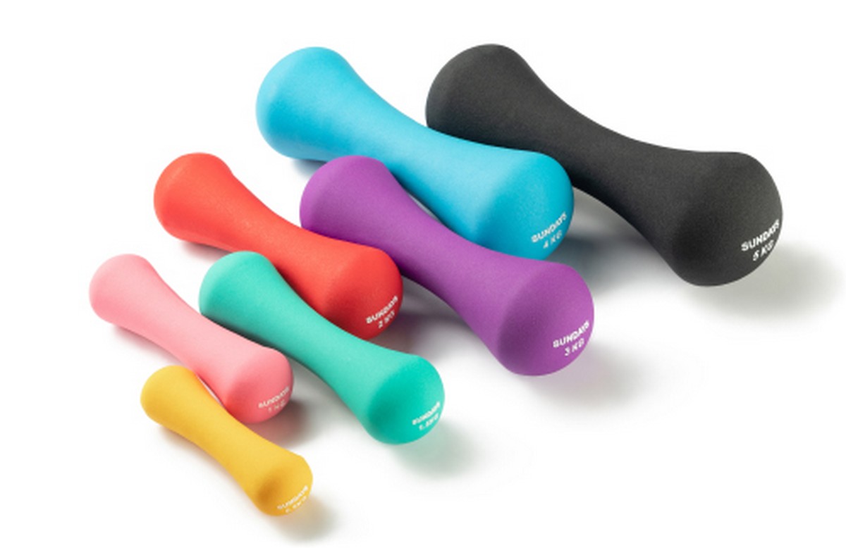 Гантель 1кг Sundays Fitness IR92004-D 6062983 розовый