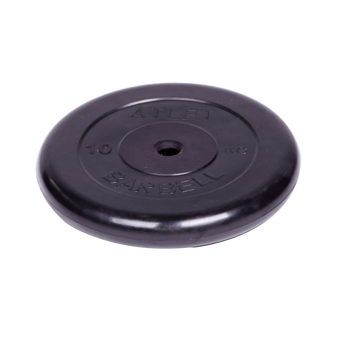 Диск обрезиненный d26мм MB Barbell MB-AtletB26-10 10кг черный