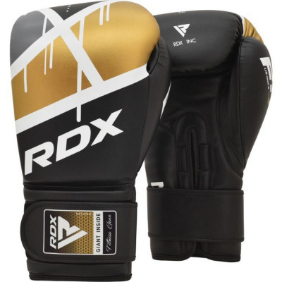 Перчатки тренировочные RDX BGR-F7BGL-16OZ черный\золотой