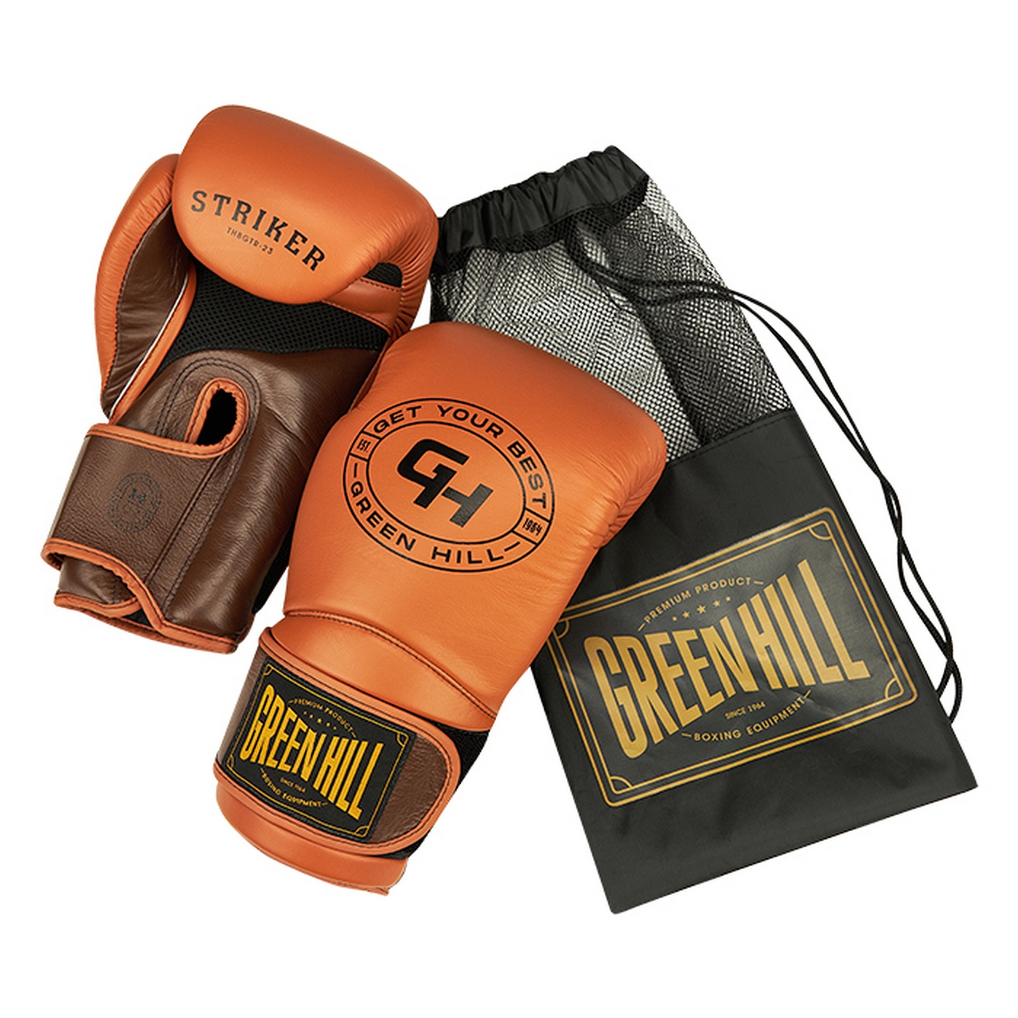 Боксерские перчатки Green Hill STRIKER THBGTR-23 коричневый
