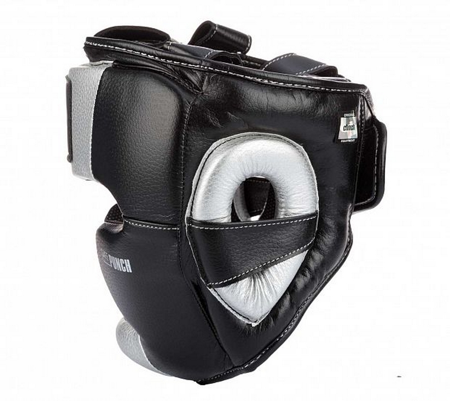 Шлем боксерский Clinch Punch 2.0 Full Face C148 черно-серебристый