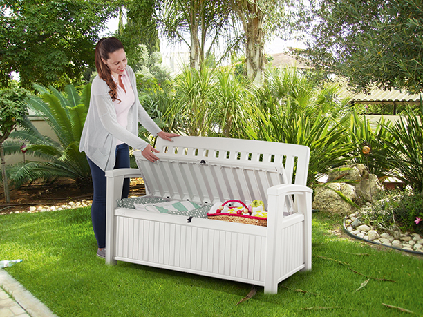 Скамья садовая белая Patio Bench