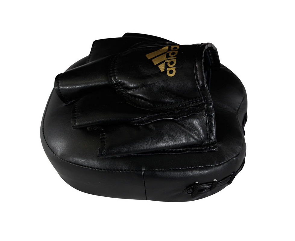 Лапы Adidas Short Focus Mitts черно-золотые adiMP02