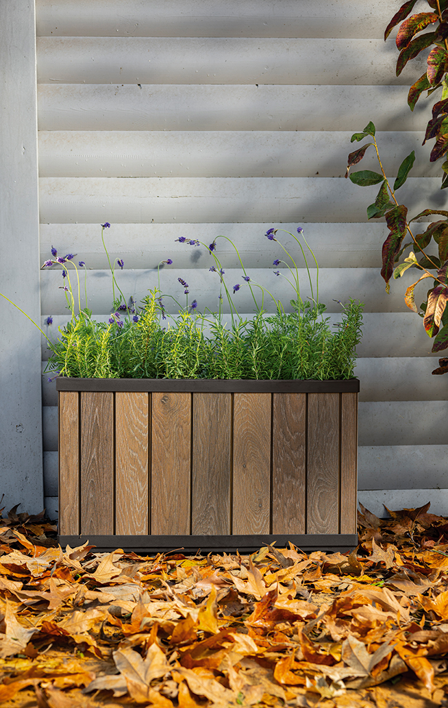 Кашпо-грядка прямоугольное, темный кофе DECO RECTANGLE PLANTER