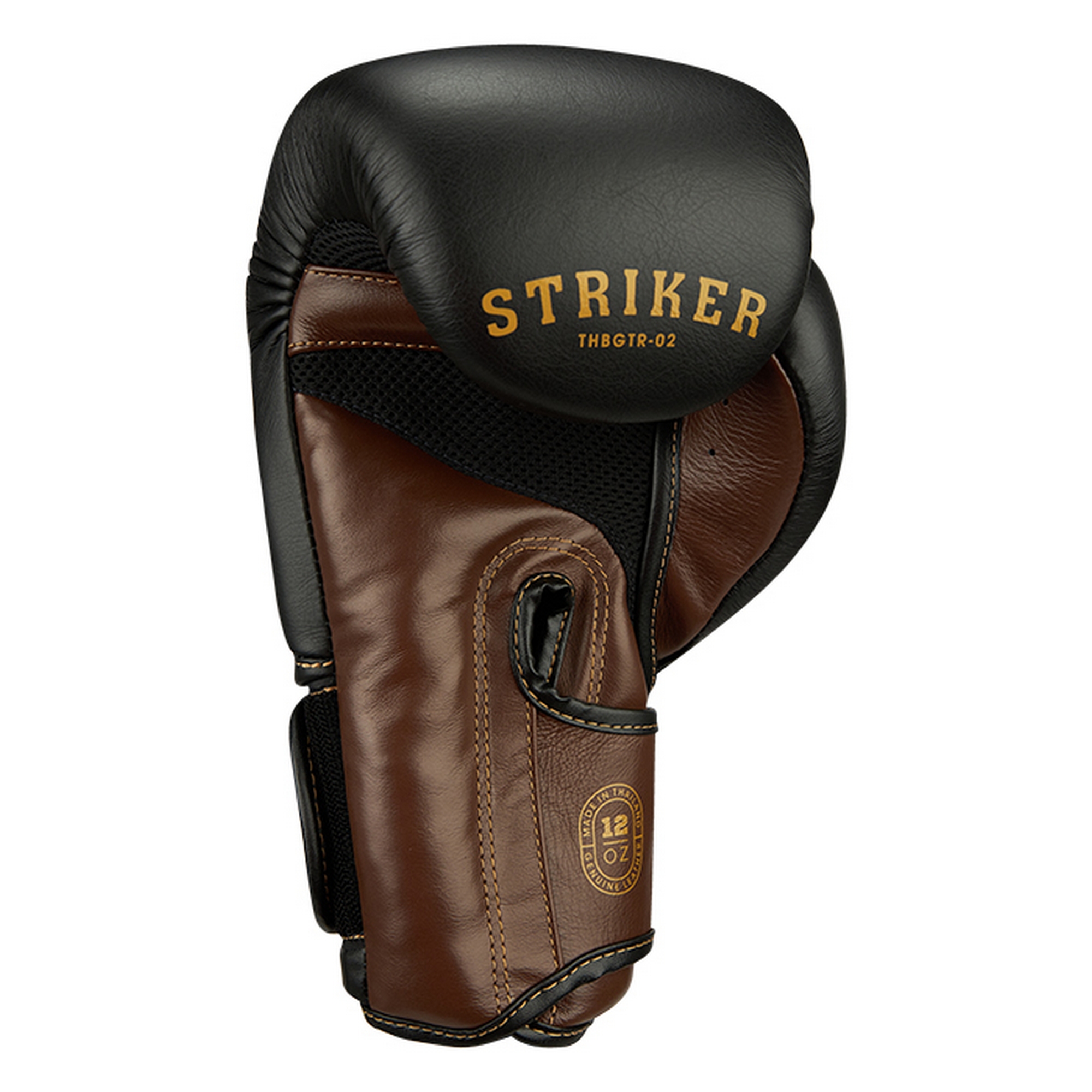 Боксерские перчатки Green Hill STRIKER THBGTR-02 черный\коричневый
