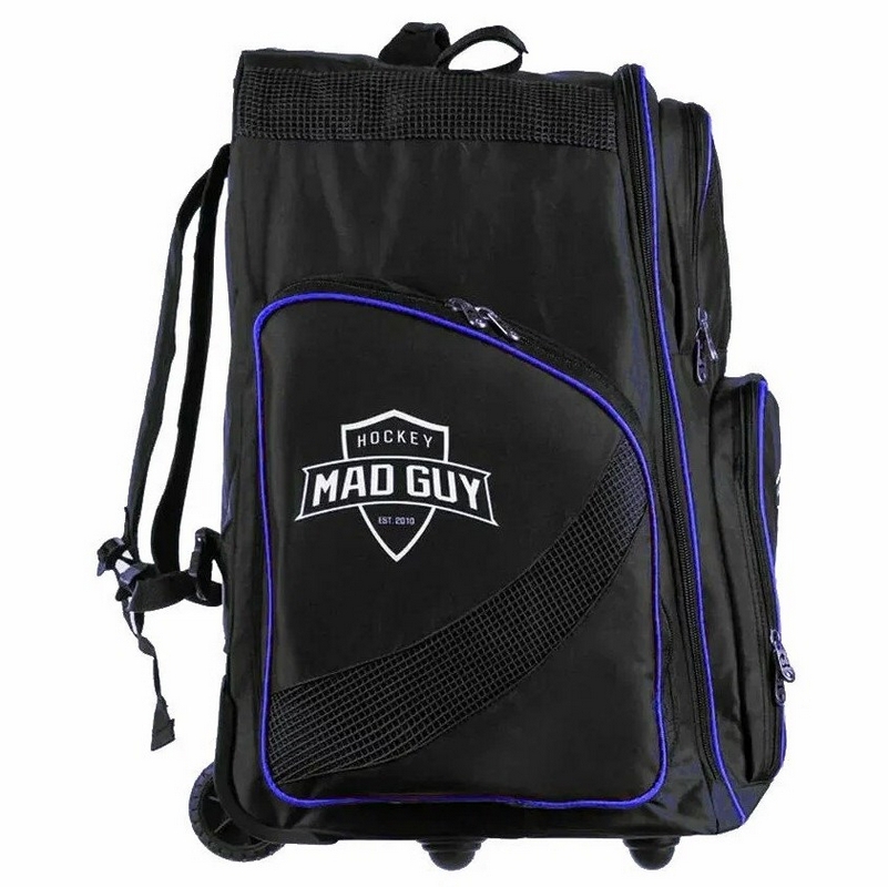Рюкзак хоккейный на колесах, SR Mad Guy Limited Edition, черный\синий
