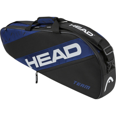 Сумка-чехол, с карманом, на 3 тен.ракетоки Head Team Racquet Bag S 262334-BLBK черно-синий